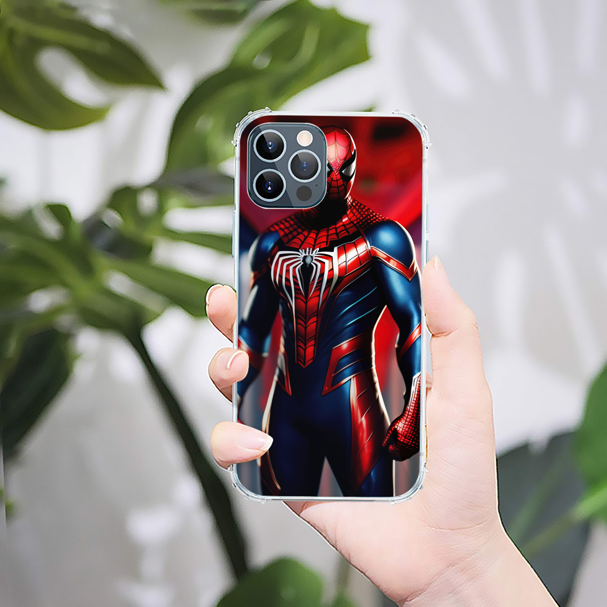 （画像用） Spider Man スパイダーマン 【iPhone 12シリーズ対応】透明スマホケース（クリアソフトケース）
